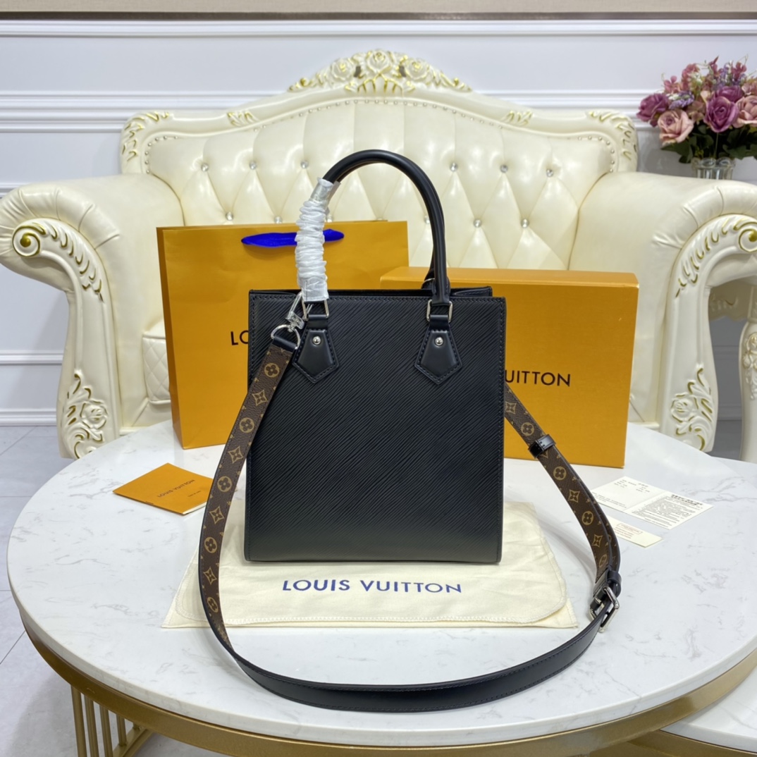 Louis Vuitton SAC PLAT BB Handbag Epi Leather M58660 Black